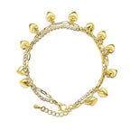 Layered Heart Anklet, gold filled anklet by Image Gang