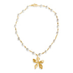 Fresh Water Pearl Orchid Necklace, pearl necklace by Image Gang