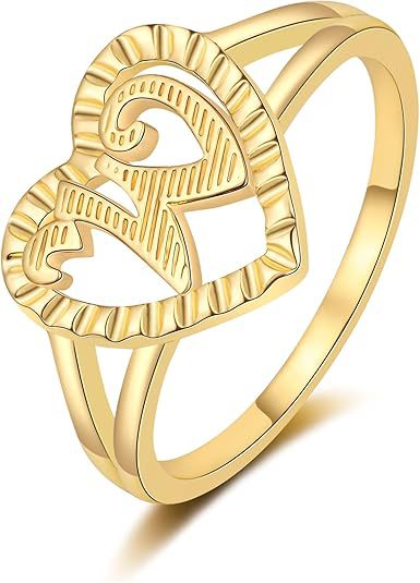 Initial heart Ring