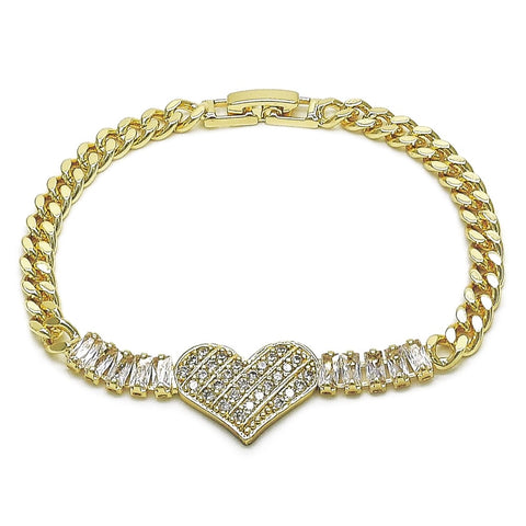 Baguette Heart Bracelet