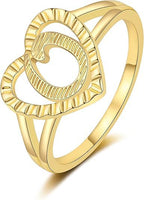 Initial heart Ring