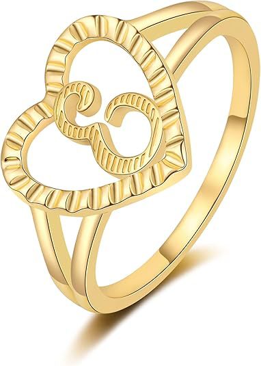 Initial heart Ring