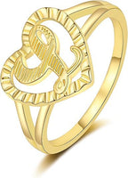 Initial heart Ring
