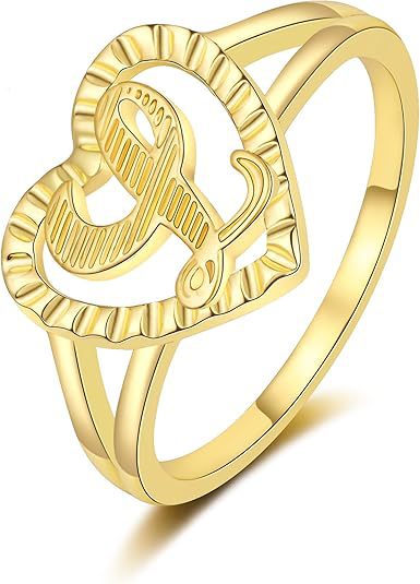 Initial heart Ring