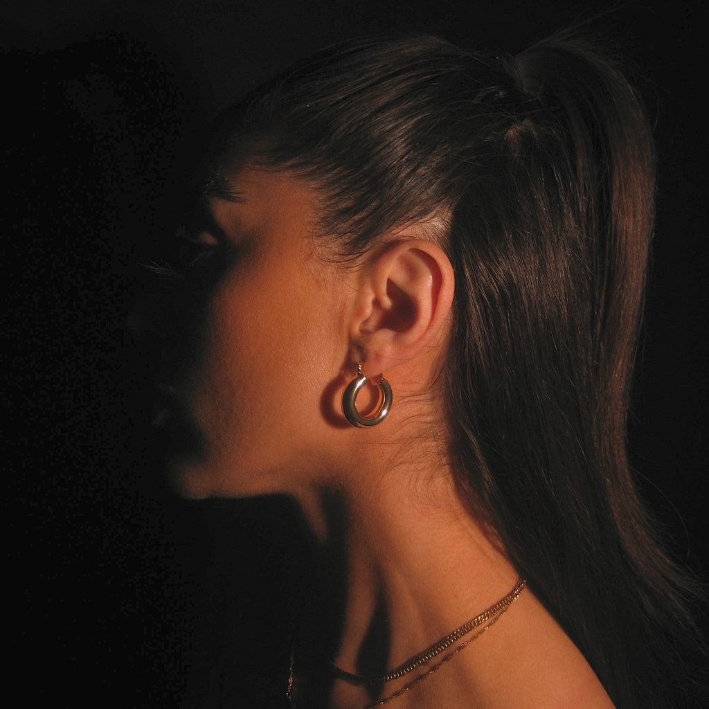 Alexa Hoop, gold filled hoop earrings by Image Gang (view 2)
