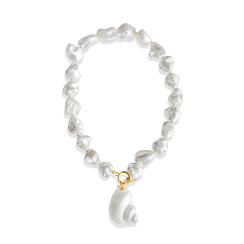 Fresh water Pearl Shell Necklace
