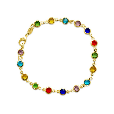 Rainbow Drop Anklet