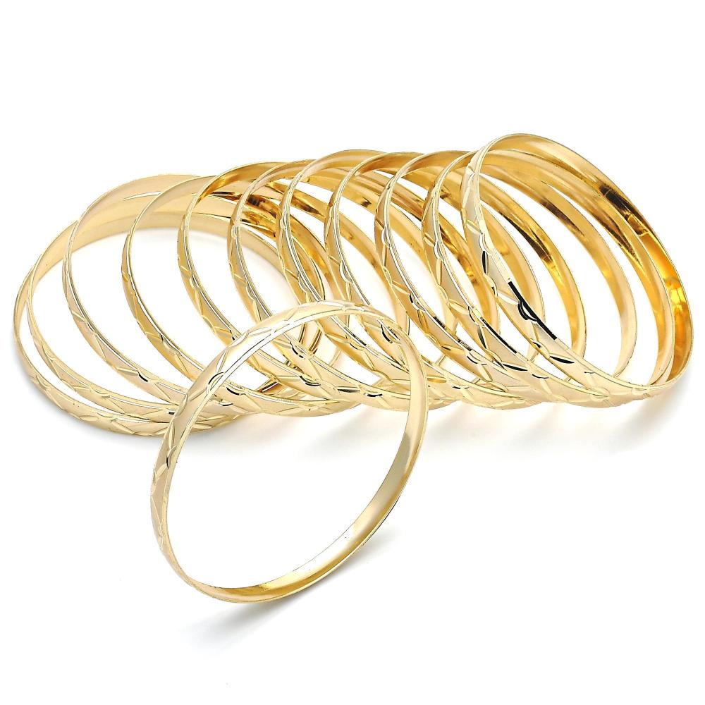 Diamond Cut Bangle (Set of 6)