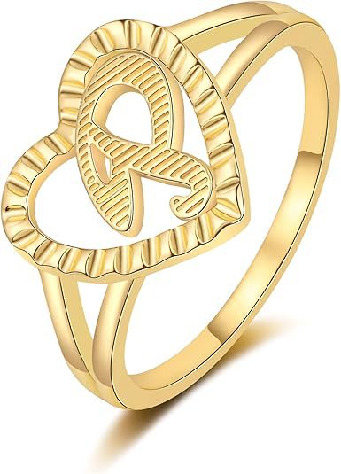 Initial heart Ring