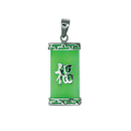 Lucky Jade Pillar Pendant, sterling silver pendant by Image Gang