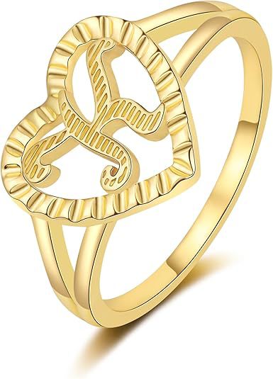 Initial heart Ring