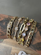 Hammered Watch Link Chain