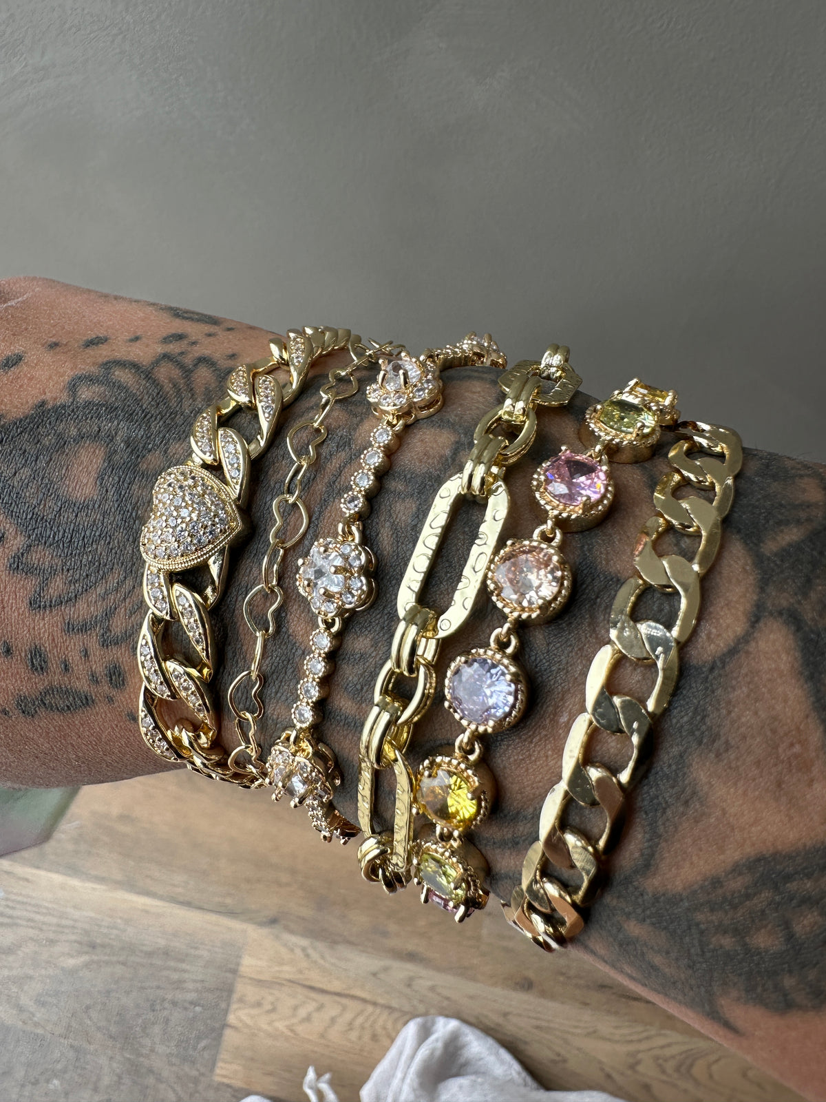Hammered Watch Link Chain