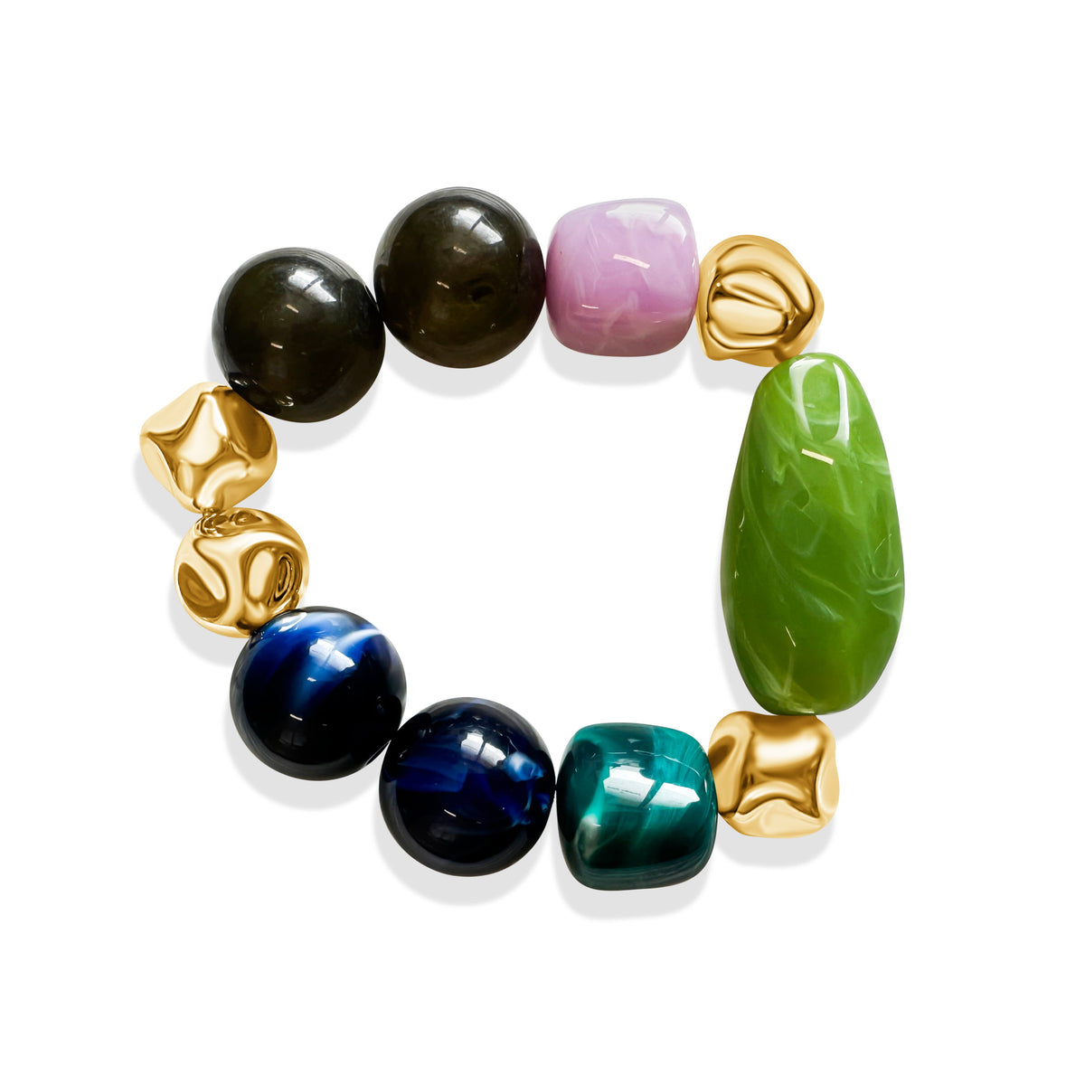 Multi beaded necklace & Bracelet Set