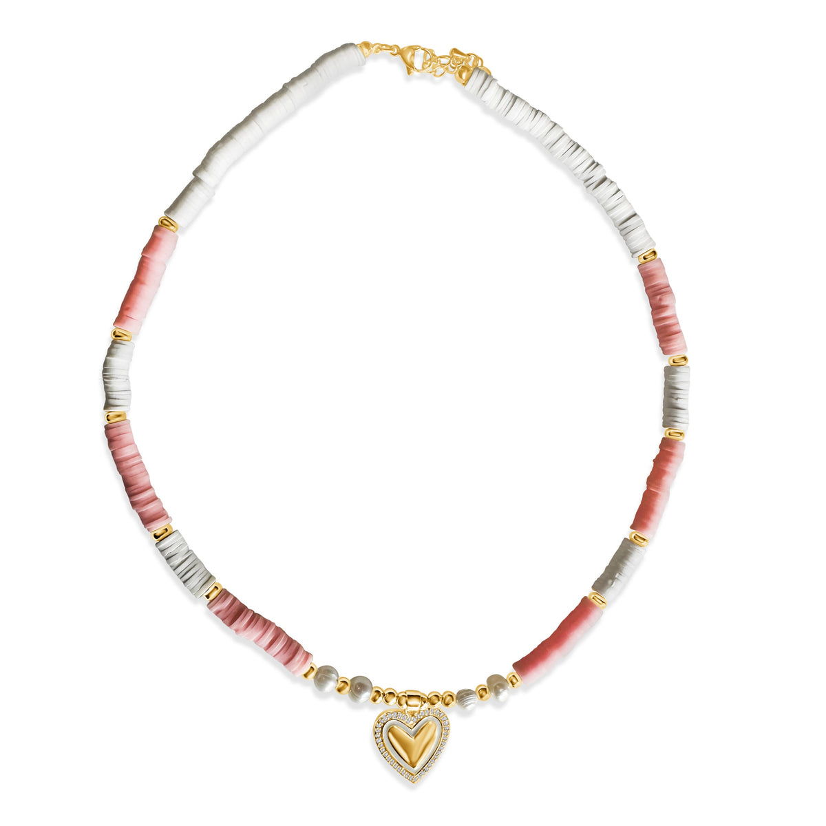 Pink Puka Shell Necklace