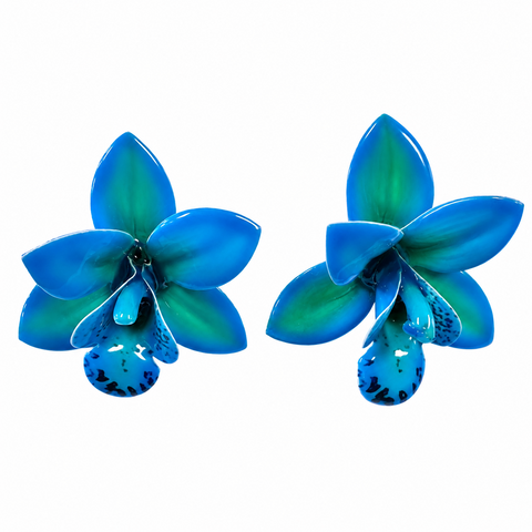 Blue Orchid Earrings