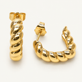 Coco Huggies – Croissant Twist Earrings 20mm