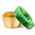 Forest & Gold Bangle Set, gold filled bangle set by Image Gang