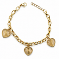 Radial Heart Charm Bracelet, gold filled bracelet by Image Gang