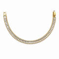 Baguette Tennis Bracelet, gold filled bracelet by Image Gang