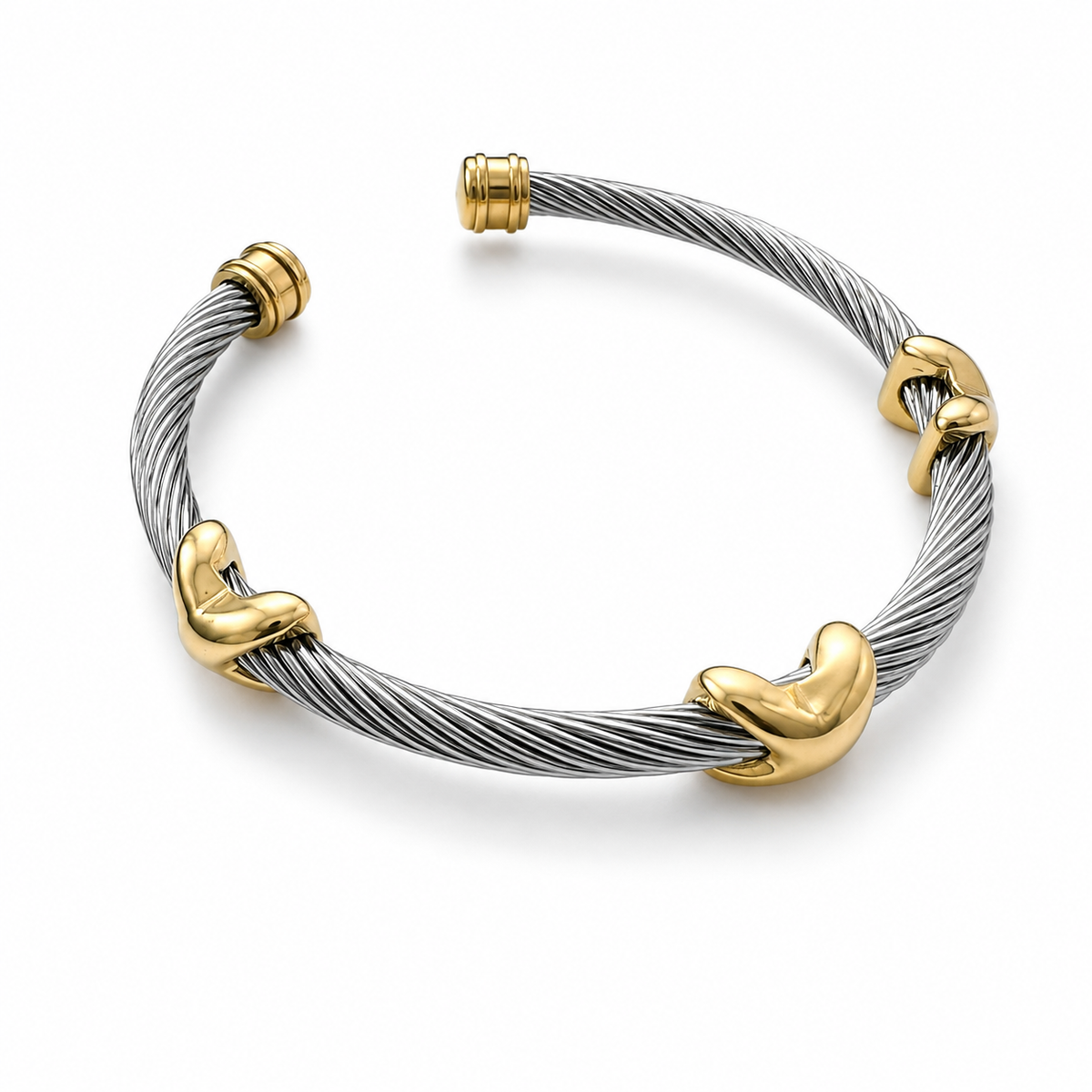 Mixed metal bangle