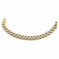 Chunky watch strap bracelet, gold filled bracelet by Image Gang