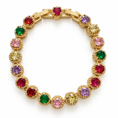Rainbow Cz bracelet