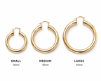 Emma Hoops, gold filled hoop earrings by Image Gang (view 2)