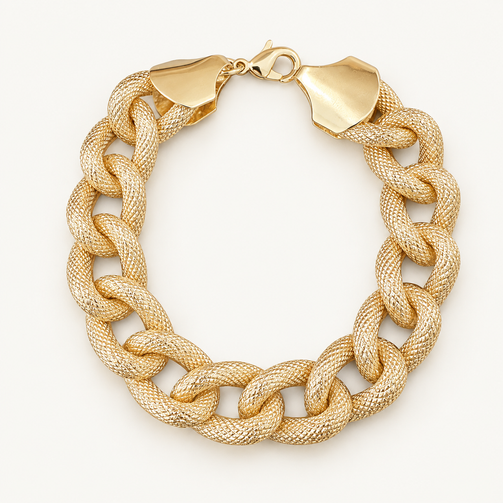 Chunky Textured Cuban Bracelet, bracelet by Image Gang
