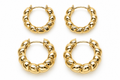 Mini Mabel Hoops Set, gold filled hoop earrings by Image Gang