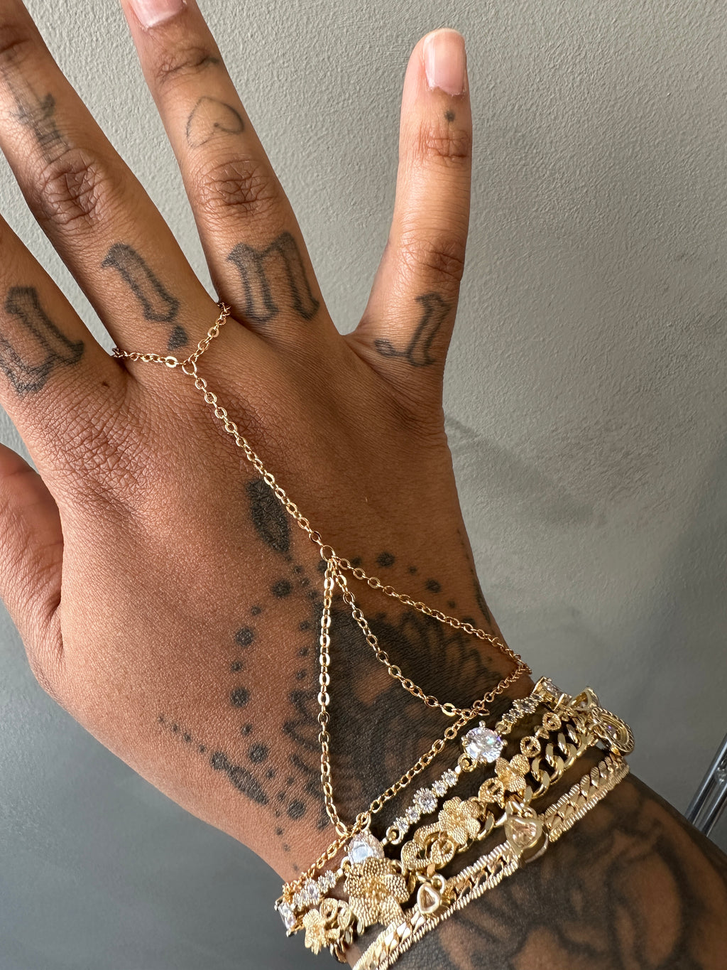 Corrine Hand Chain, gold filled hand chain by Image Gang (view 2)