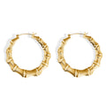 Big Classic Bamboo Hoops, gold filled hoop earrings by Image Gang