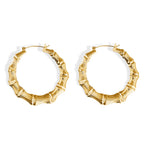 Big Classic Bamboo Hoops, gold filled hoop earrings by Image Gang