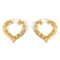 Bamboo Heart Hoops, gold filled hoop earrings by Image Gang
