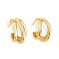 Triple Hoops, gold filled hoop earrings by Image Gang