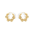Floral Hoops, gold filled hoop earrings by Image Gang