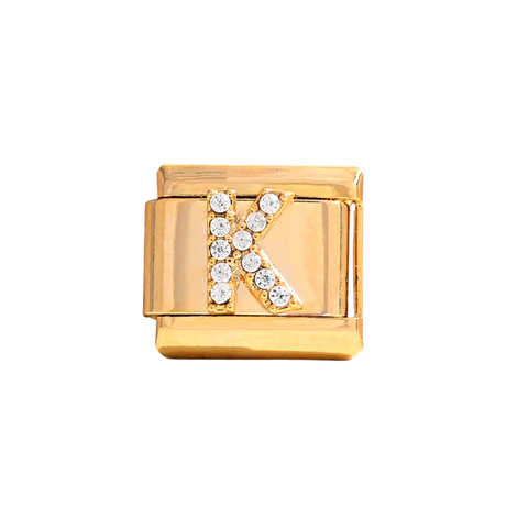 Gold K Letter Charm