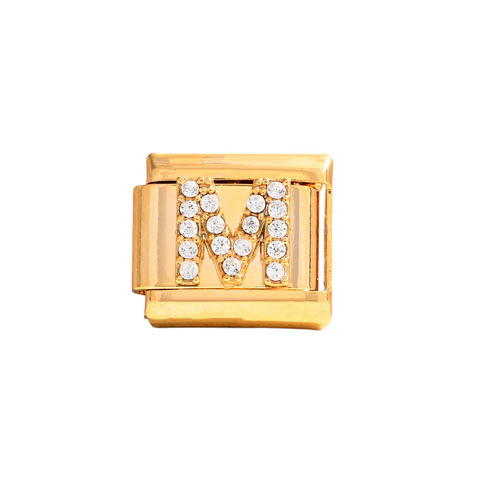 Gold M Letter Charm