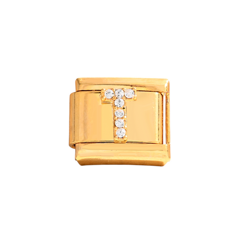 Gold T Letter Charm