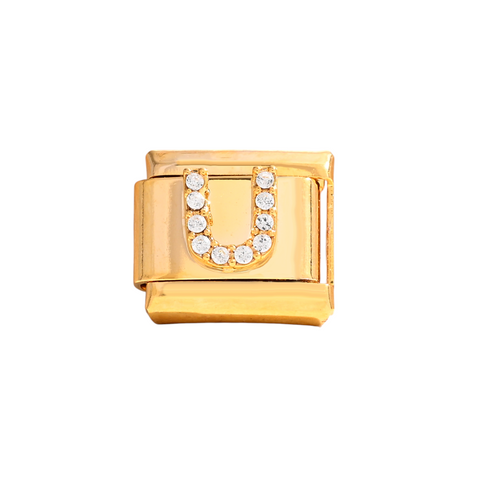 Gold U Letter Charm