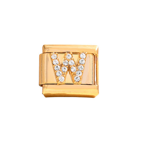 Gold W Letter Charm