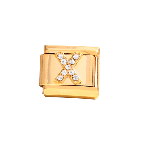 Gold X Letter Charm