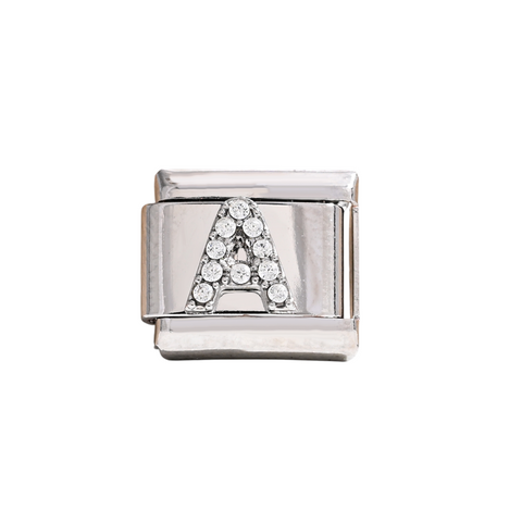 Silver A Letter Charm