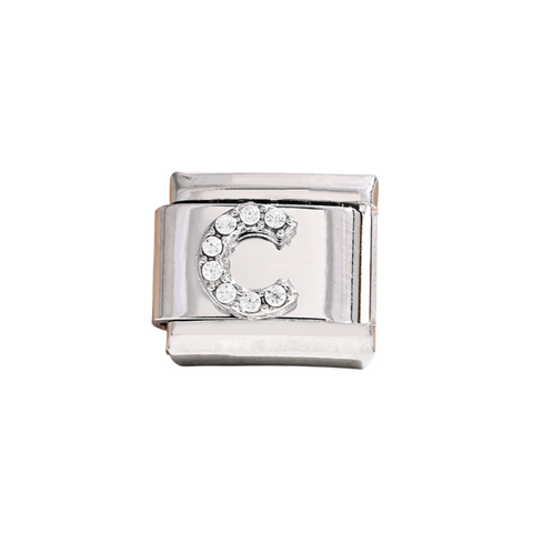 Silver C Letter Charm