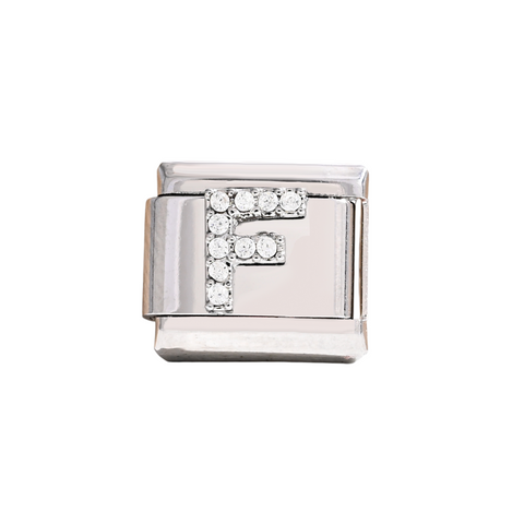 Silver F Letter Charm