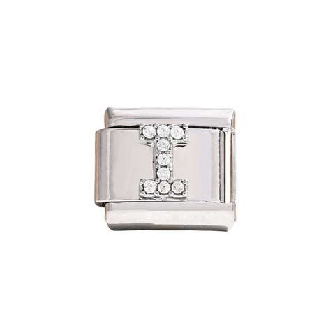 Silver I Letter Charm