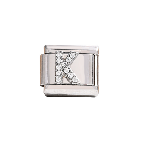 Silver K Letter Charm
