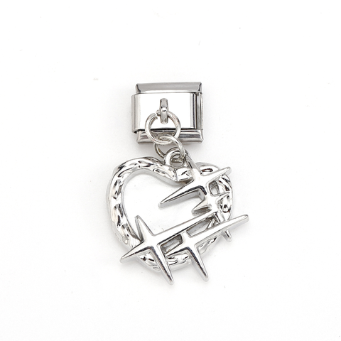 White Sparkle Dangle Charm