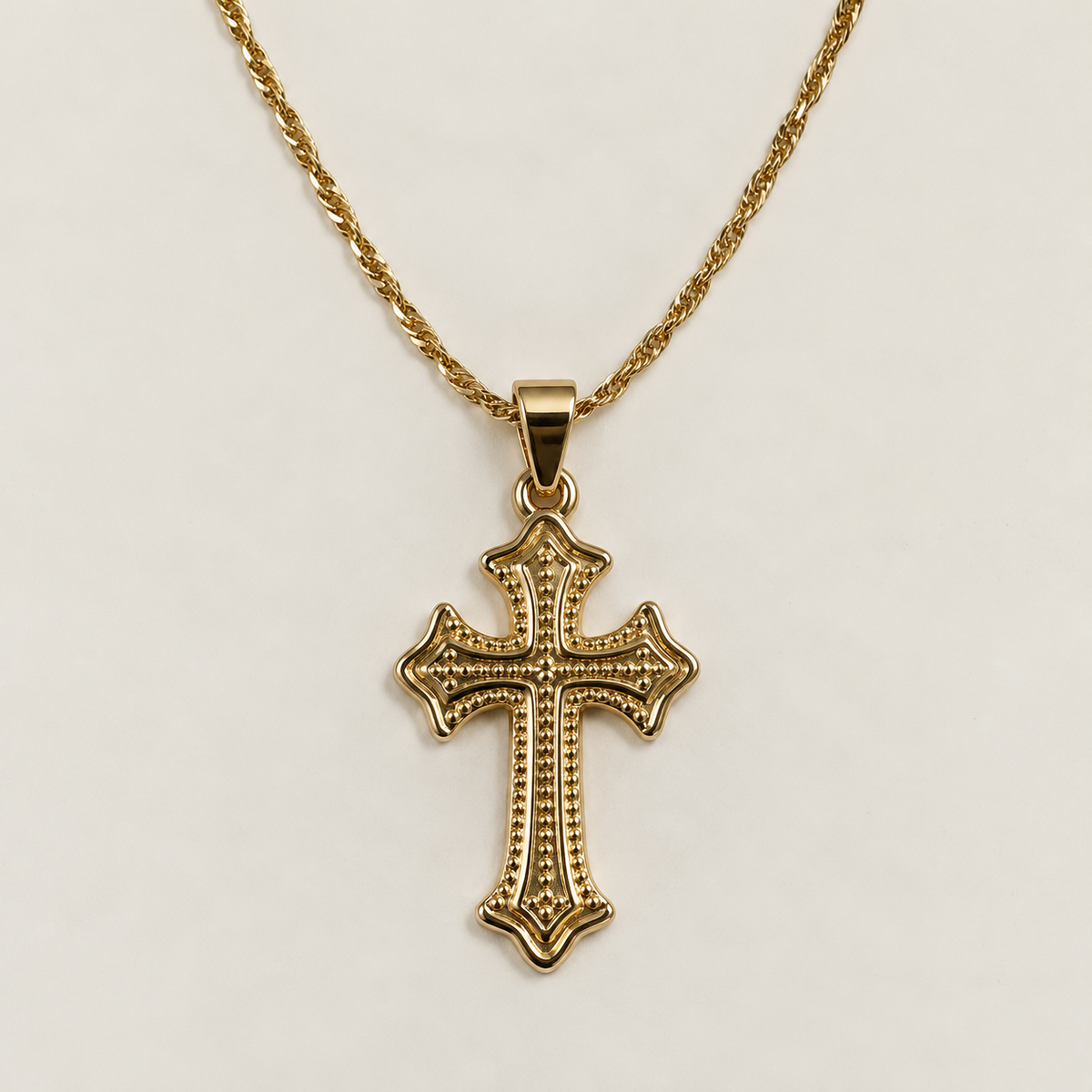 Chrome Cross Necklace
