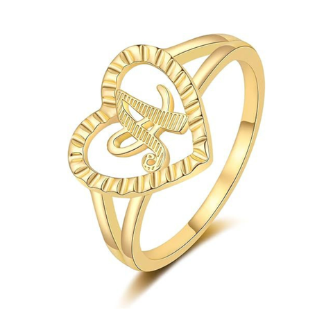 Initial heart Ring